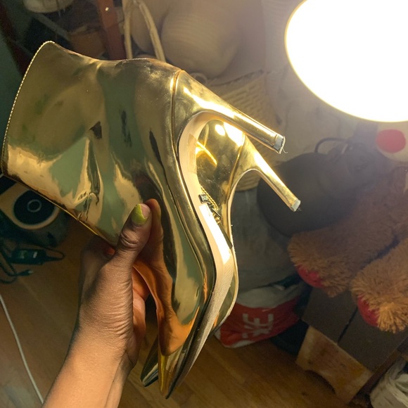 Gold Metallic Booties - Picture 5 of 5